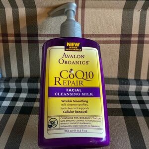 Avalon Organics CoQ10 Repair Facial Cleansing Milk Large Bottle Not Returnable